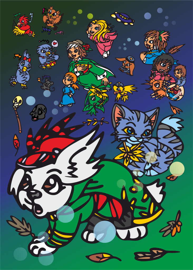 Kosmiczne czarownice, upiorna orkiestra królika Sebastiana, a na pierwszym planie spaniel Azorek